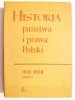 HISTORIA PAŃSTWA I PRAWA POLSKI 1918-1939 CZĘŚĆ I 1962